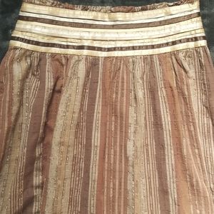 Lotta Stensson brown ribbon and eyelet striped skirt size S/M